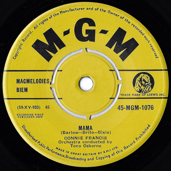 Mama by Connie Francis