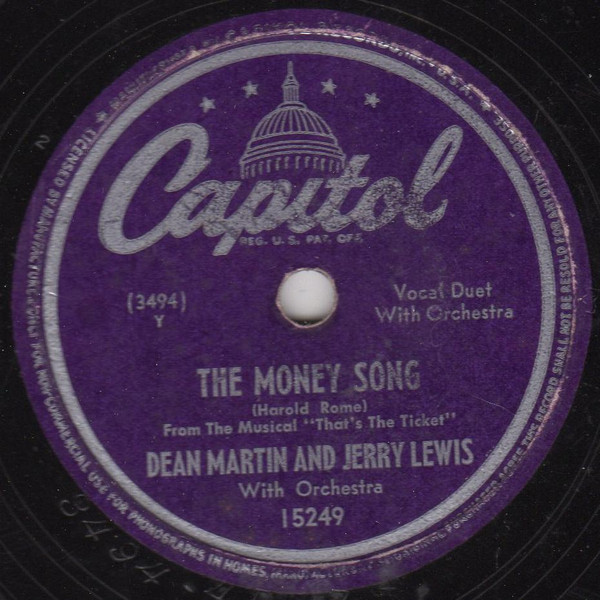 The Money Song / That Certain Party by Dean Martin