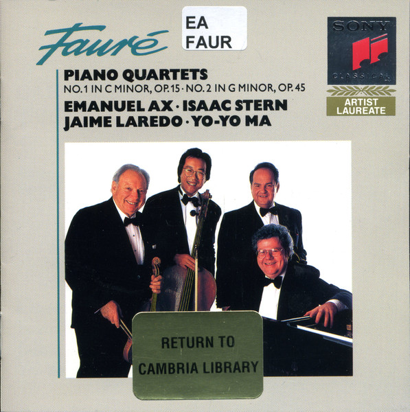Piano Quartets (No. 1 In C Minor, Op.15 • No. 2 in G Minor, Op.45) by Gabriel Fauré