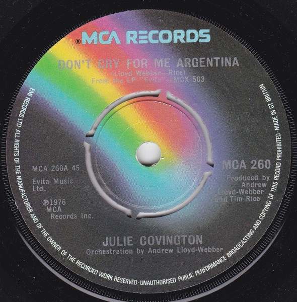 Don't Cry For Me Argentina by Julie Covington