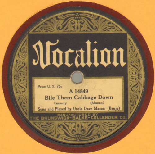 Bile Them Cabbage Down / Down By The River by Uncle Dave Macon
