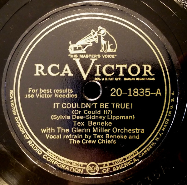 It Couldn't Be True! (Or Could It?) / One More Tomorrow by Tex Beneke