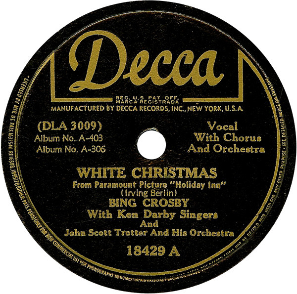 White Christmas / Let's Start The New Year Right by Bing Crosby