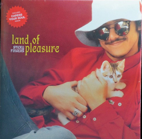 Land Of Pleasure / Caress Your Soul by Sticky Fingers physical vinyl pressing cover artwork on VinVibe