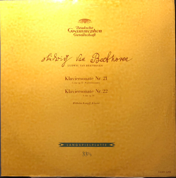 Klaviersonate Nr. 21 C-Dur Op. 53 (Waldstein- Sonate) / Klaviersonate Nr. 22 F-Dur Op. 54 by Ludwig van Beethoven