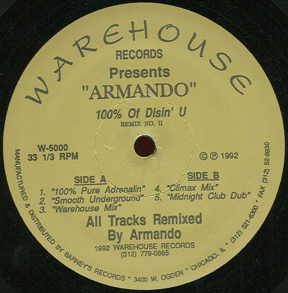 Armando vinyl record cover artwork on VinVibe
