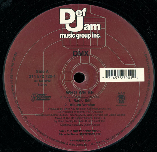 Who We Be by DMX physical vinyl pressing cover artwork on VinVibe