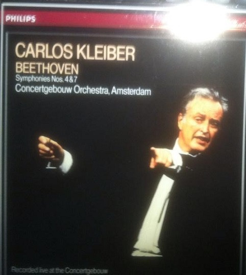 Symphonies Nos. 4 &amp; 7 by Carlos Kleiber, Ludwig van Beethoven, Concertgebouworkest physical vinyl pressing cover artwork on VinVibe