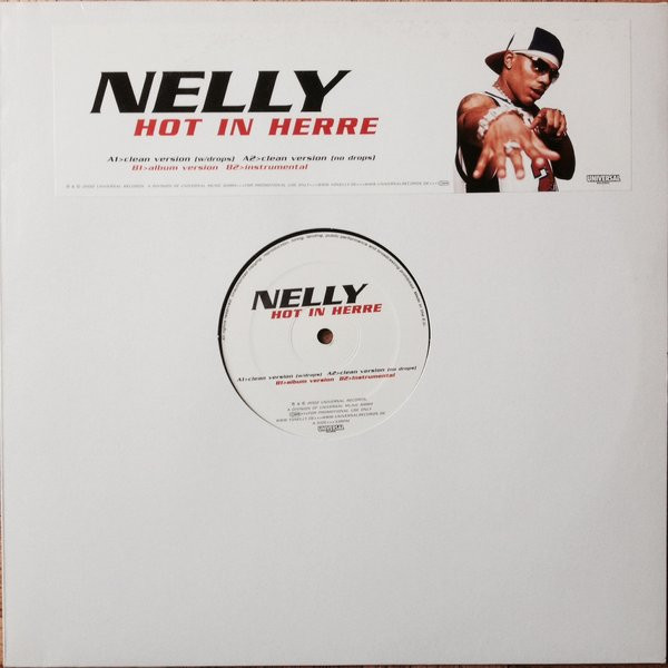 Hot In Herre by Nelly physical vinyl pressing cover artwork on VinVibe
