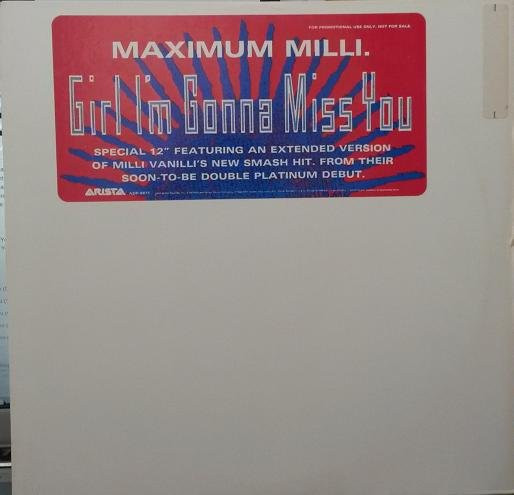 Girl I'm Gonna Miss You by Milli Vanilli physical vinyl pressing cover artwork on VinVibe