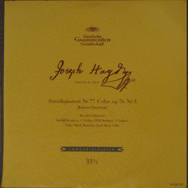 Streichquartett Nr. 77 C-Dur Op. 76 Nr. 3 (Kaiser-Quartett) by Joseph Haydn