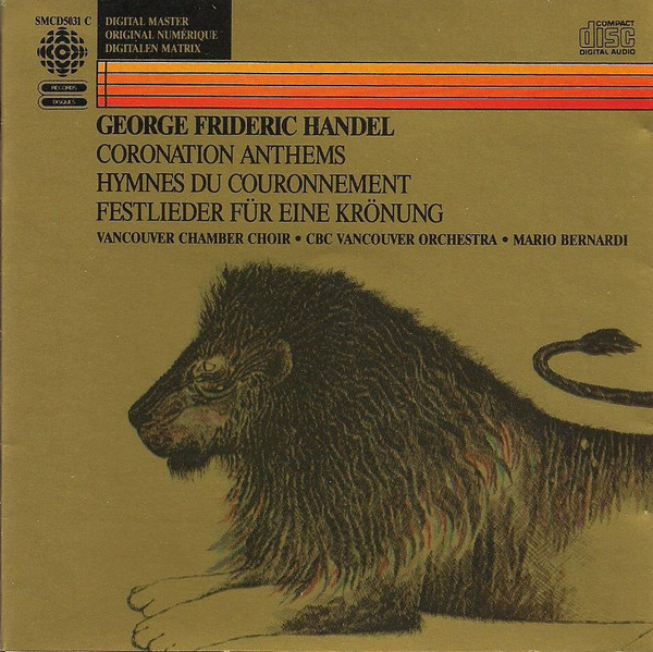 Coronation Anthems by Georg Friedrich Händel