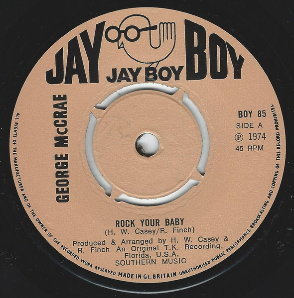 Rock Your Baby by George McCrae physical vinyl pressing cover artwork on VinVibe