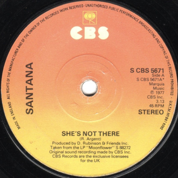 She's Not There by Santana