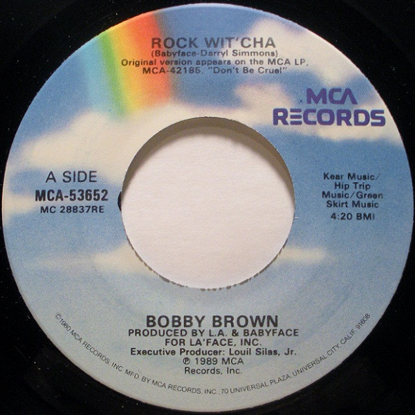 Rock Wit' Cha by Bobby Brown physical vinyl pressing cover artwork on VinVibe