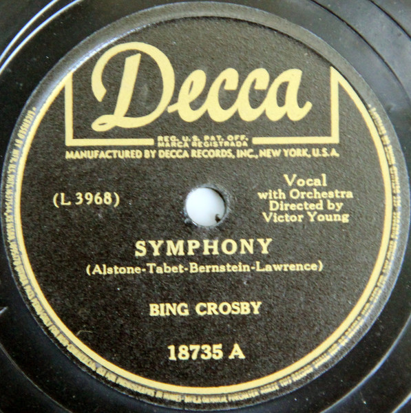 Symphony / Beautiful Love by Bing Crosby