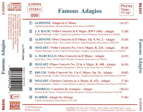 Famous Adagios by Various