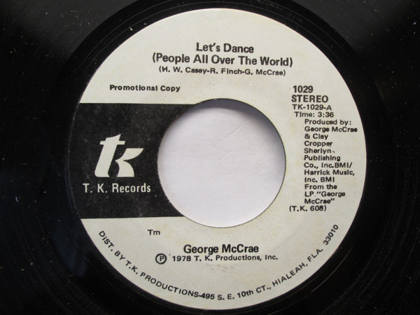 Let's Dance (People All Over The World) by George McCrae physical vinyl pressing cover artwork on VinVibe