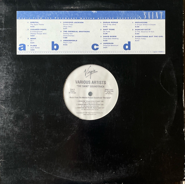 The Saint (Music From The Motion Picture Soundtrack) by Various physical vinyl pressing cover artwork on VinVibe