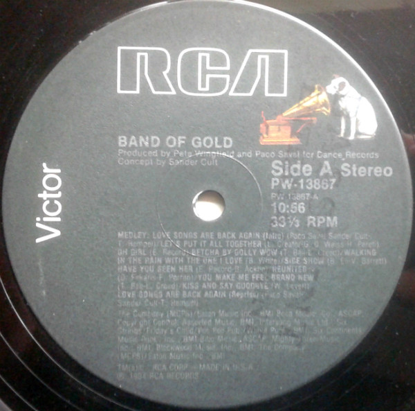 Love Songs Are Back Again by Band Of Gold physical vinyl pressing cover artwork on VinVibe