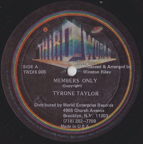Members Only / Let Me Rock You Tonight by Tyrone Taylor