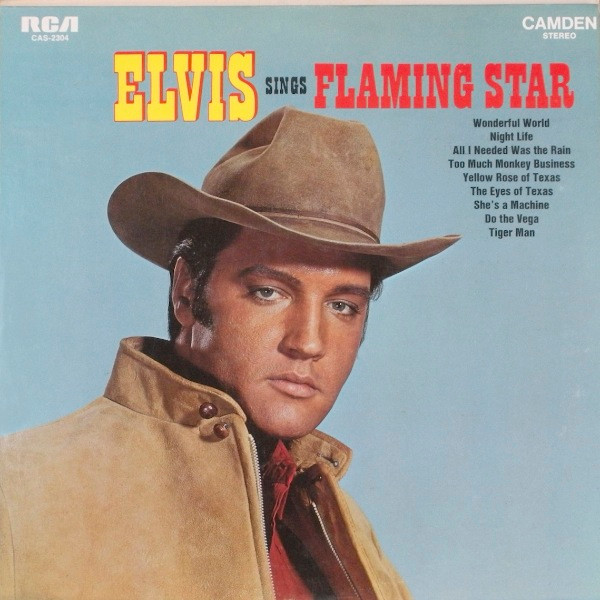 Singer Presents Elvis Singing "Flaming Star" And Others by Elvis Presley physical vinyl pressing cover artwork on VinVibe