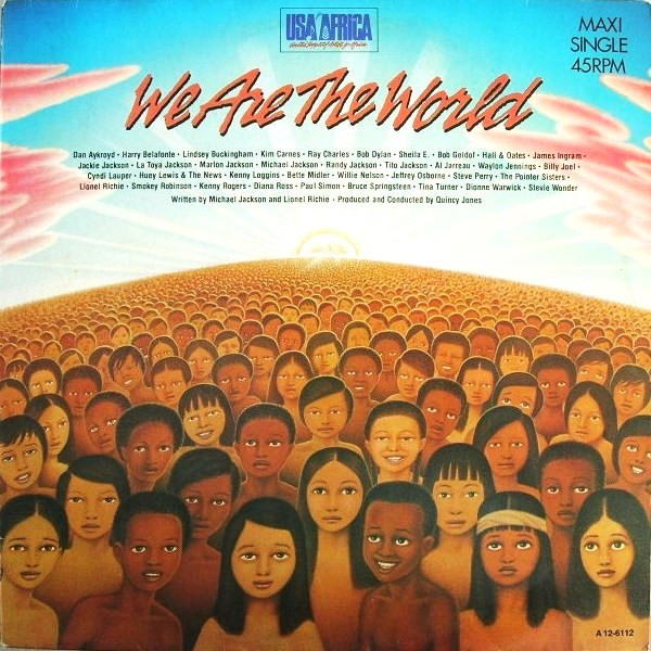 We Are The World by USA For Africa physical vinyl pressing cover artwork on VinVibe
