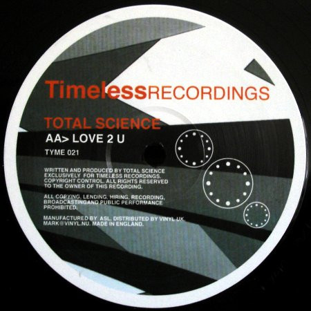 Hot Spot / Love 2 U by Total Science physical vinyl pressing cover artwork on VinVibe
