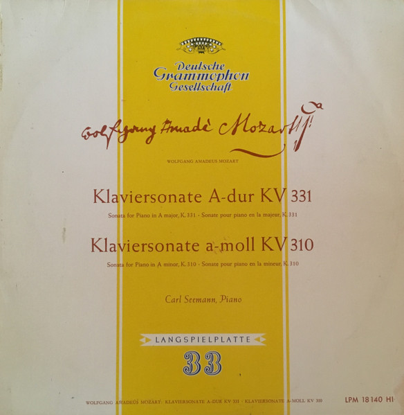 Klaviersonate A-Dur KV 331 - Klaviersonate A-Moll KV 310 by Wolfgang Amadeus Mozart
