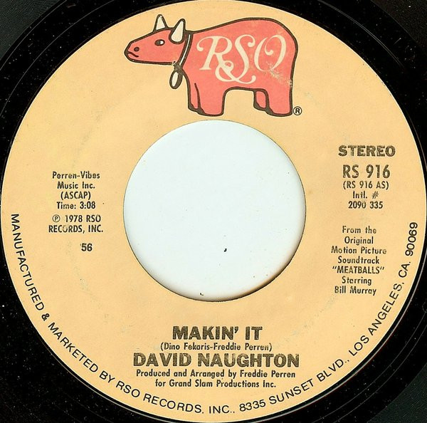 Makin' It by David Naughton physical vinyl pressing cover artwork on VinVibe