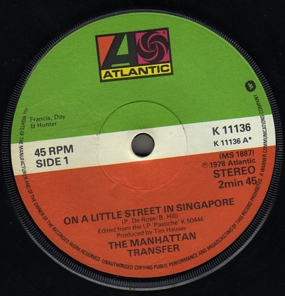 On A Little Street In Singapore by The Manhattan Transfer
