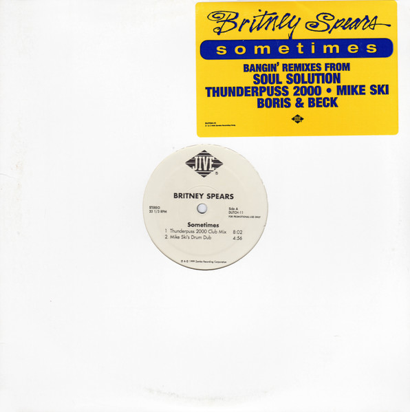 Sometimes by Britney Spears physical vinyl pressing cover artwork on VinVibe