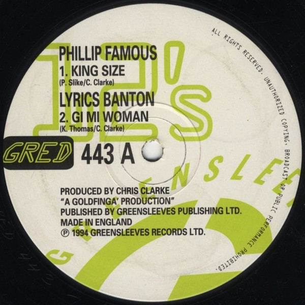 King Size / Gi Mi Woman by Phillip Famous, Lyrics Banton