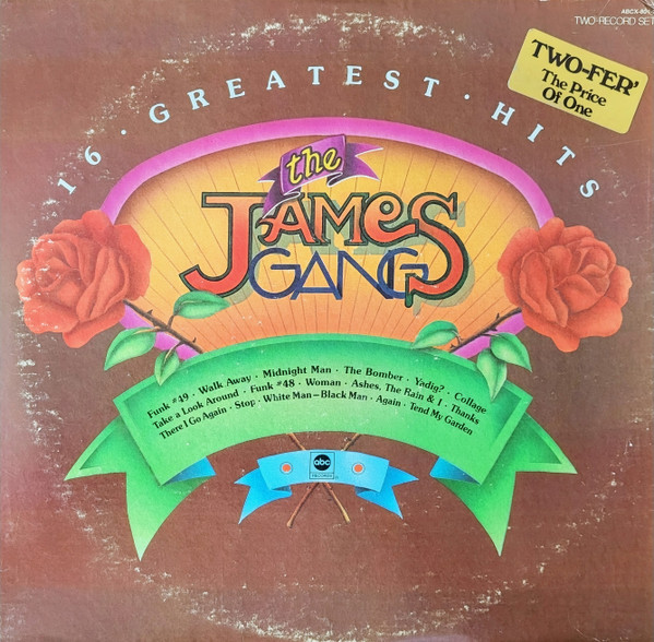 16 Greatest Hits by James Gang physical vinyl pressing cover artwork on VinVibe