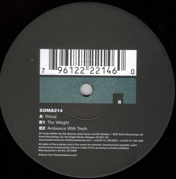 Virtual by The Black Dog physical vinyl pressing cover artwork on VinVibe