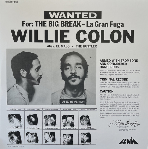Wanted By FBI / The Big Break - La Gran Fuga by Willie Colón