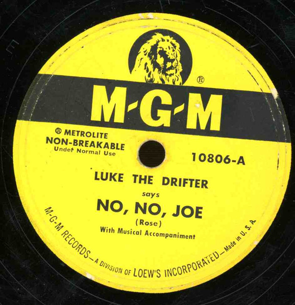 No, No, Joe / Help Me Understand by Luke The Drifter