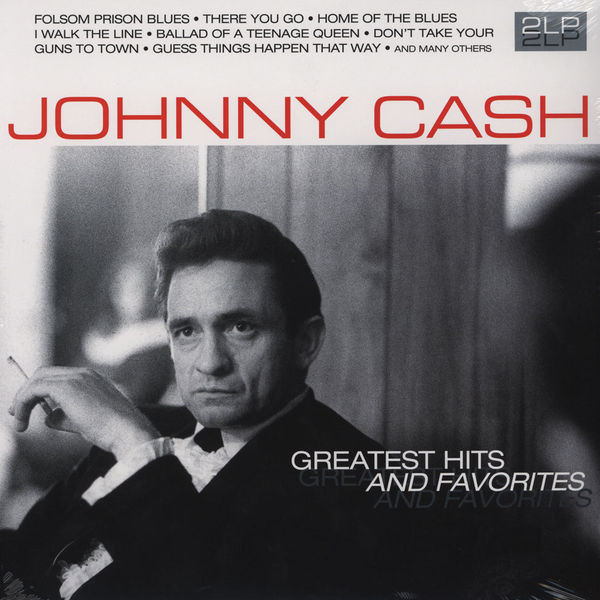 Greatest Hits And Favorites by Johnny Cash physical vinyl pressing cover artwork on VinVibe