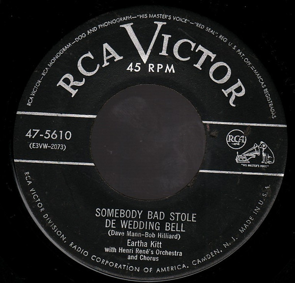 Somebody Bad Stole De Wedding Bell / Lovin' Spree by Eartha Kitt