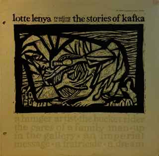 The Stories Of Kafka by Lotte Lenya