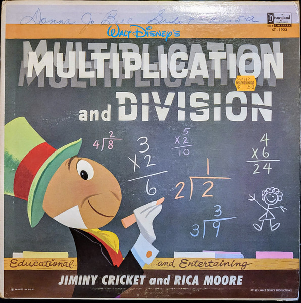 Walt Disney's Multiplication And Division by Jiminy Cricket