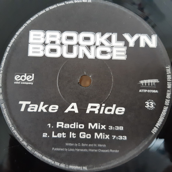 Brooklyn Bounce vinyl record cover artwork on VinVibe