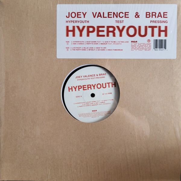 Hyperyouth by Joey Valence & Brae physical vinyl pressing cover artwork on VinVibe