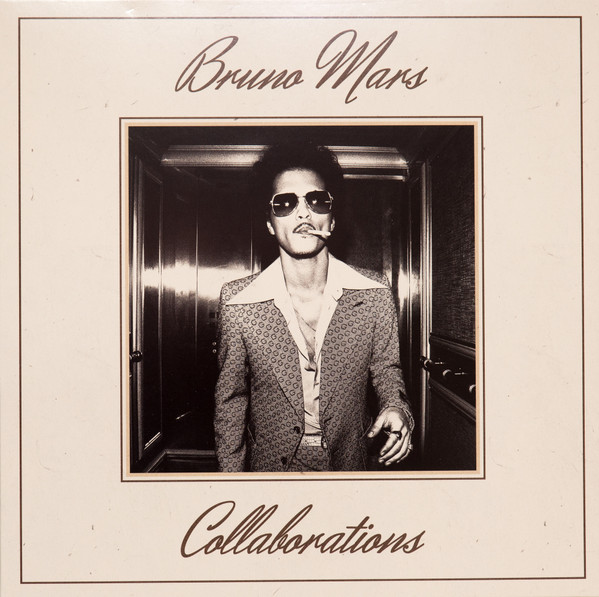 Collaborations by Bruno Mars physical vinyl pressing cover artwork on VinVibe