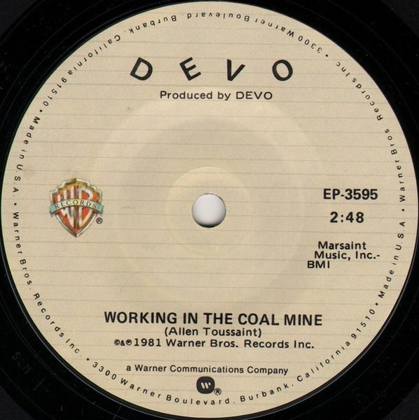 Working In The Coal Mine by Devo physical vinyl pressing cover artwork on VinVibe
