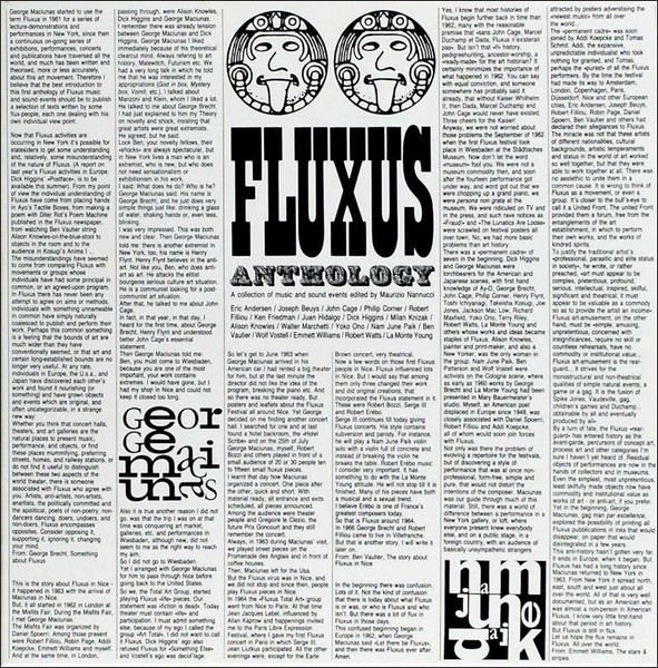 Fluxus Anthology by Various