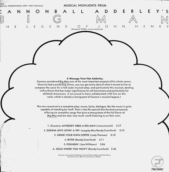 Big Man: The Legend Of John Henry by Cannonball Adderley
