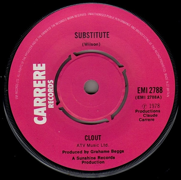 Substitute by Clout physical vinyl pressing cover artwork on VinVibe