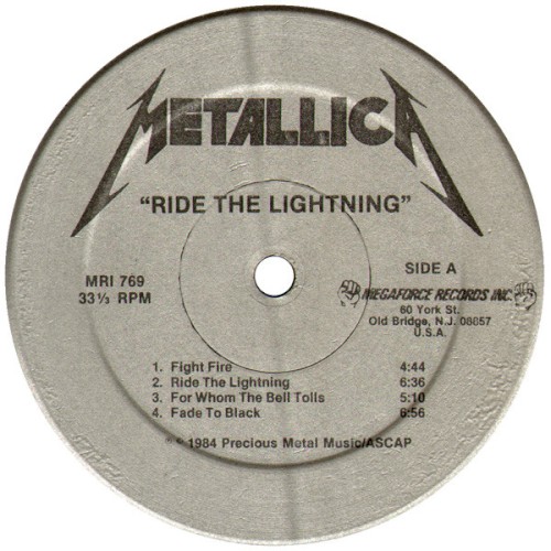 Ride The Lightning by Metallica