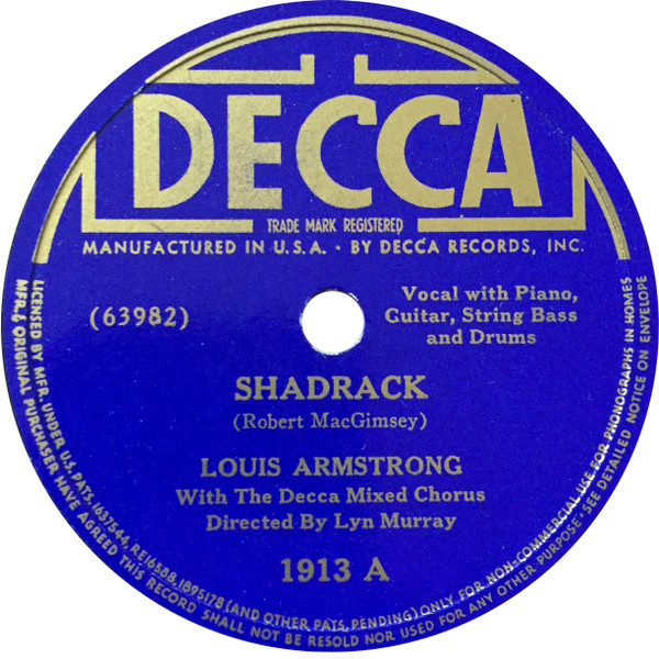 Shadrack/ Jonah And The Whale by Louis Armstrong